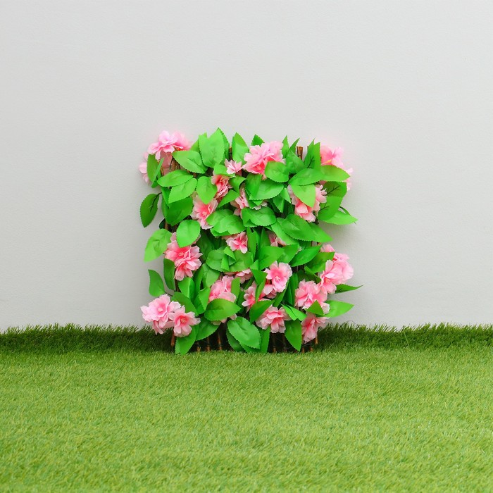 Ограждение декоративное, 110 × 40 см, «Розовые цветы», Greengo - фото 1897564333