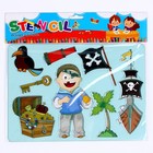 Трафарет для малышей «Юный пират» с раскраской - фото 7371838