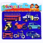 Трафарет для малышей «Транспорт» с раскраской - фото 22794264