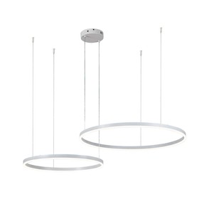 Светильник подвесной Indigo, 14001/2P White. 2х105Вт, LED, 9000Лм, 3000-5700К, пульт ИК, 600/800х140х1240 мм, цвет белый