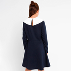 Платье для девочки школьное, цвет темно-синий, рост 134 см - фото 24387067