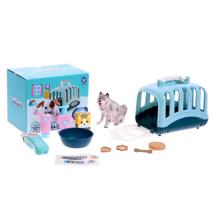 Игровой набор «Любимый питомец» в переноске, с аксессуарами, МИКС, уценка - Фото 1