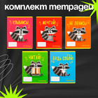 Комплект тетрадей из 10 штук, 24 листа в линию Calligrata "Советы енота", обложка мелованный картон, ВД-лак, блок офсет, 5 видов по 2 штуки - фото 24343194
