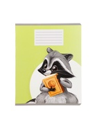 Комплект тетрадей из 10 штук, 18 листов в линию Calligrata "Еноты", обложка мелованный картон, ВД-лак, блок офсет, 5 видов по 2 штуки - фото 121959227