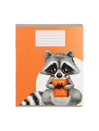 Комплект тетрадей из 10 штук, 18 листов в линию Calligrata "Еноты", обложка мелованный картон, ВД-лак, блок офсет, 5 видов по 2 штуки - фото 121959228