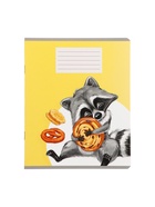 Комплект тетрадей из 10 штук, 18 листов в линию Calligrata "Еноты", обложка мелованный картон, ВД-лак, блок офсет, 5 видов по 2 штуки - фото 121959229