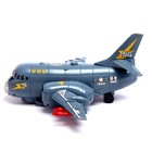 Самолет "Транспортный", работает от батареек, цвет серый, В ПАКЕТЕ , - фото 27103659