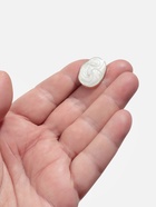 Пуговица декоративная, металлическая, 23×16 мм, цвет белый, золотой - Фото 2