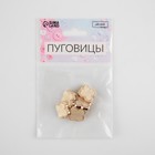 Набор пуговиц на ножке, 18 ? 18 мм, 5 шт, цвет перламутровый/золотой (комплект 2 шт) - фото 22810613