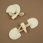 Застёжка-клевант 16×5 см, 2 шт., цвет молочный - Фото 1