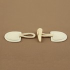 Застёжка-клевант 16×5 см, 2 шт., цвет молочный - Фото 3