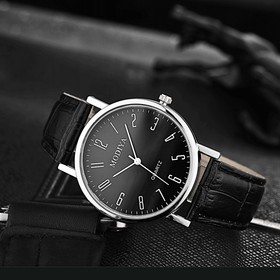 Часы наручные мужские, d-4 см, черный циферблат