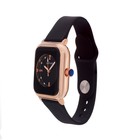 Часы наручные кварцевые женские, циферблат d=3.5 см, длина l=24 см, черный ремешок - Фото 3