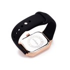 Часы наручные кварцевые женские, циферблат d=3.5 см, длина l=24 см, черный ремешок - Фото 4