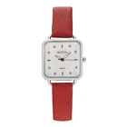 Часы наручные женские, 2.8 х 2.8 см, красный ремешок - Фото 2