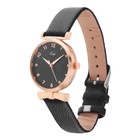 Часы наручные кварцевые женские, циферблат d=3.3 см, длина l=24 см, черные - Фото 3