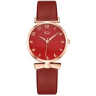 Часы наручные женские, d-3.3 см, красные - фото 10958839