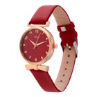 Часы наручные кварцевые женские, циферблат d=3.3 см, длина l=24 см, красные - Фото 3