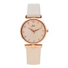 Часы наручные кварцевые женские, циферблат d=3.3 см, длина l=24 см, бежевые - Фото 2