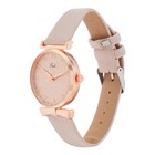 Часы наручные кварцевые женские, циферблат d=3.3 см, длина l=24 см, бежевые - Фото 3