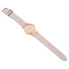 Часы наручные кварцевые женские, циферблат d=3.3 см, длина l=24 см, бежевые - Фото 4