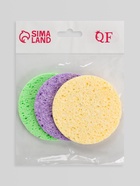 Спонжи для умывания, круглые, 3 шт., МИКС - Фото 5