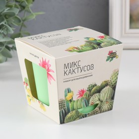 Подарочный набор для выращивания растений "Магия Цветов", "Кактусы микс"