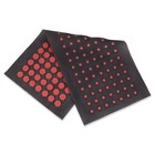Ипликатор-коврик, основа спанбонд, 140 модулей, 28 × 64 см, цвет тёмно-серый/красный - Фото 4