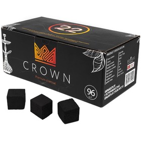 Уголь для кальяна Crown, 96 кубиков, кубик 2.2 х 2.2 см