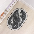 Коврик для дома SAVANNA «Мрамор», 38×58 см, цвет чёрный - фото 1264285