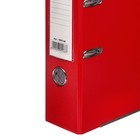 Папка-регистратор 75 мм, А4, Calligrata «Mega», бумвинил, с карманом на корешке, нижний металлический кант, красная - Фото 5