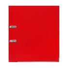 Папка-регистратор 75 мм, А4, Calligrata «Mega», бумвинил, с карманом на корешке, нижний металлический кант, красная - Фото 6