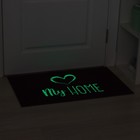 Коврик придверный светящийся в темноте Доляна «Мой дом», 50×80 см, цвет коричневый - Фото 9