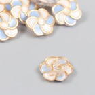 Пуговица пластик для творчества "Цветок-завиток" 2,3х2,3х1 см (комплект 8 шт) - фото 22732818