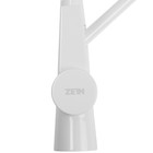 Смеситель для кухни ZEIN Z6973, выход для питьевой воды, силиконовый излив, латунь, белый - Фото 7