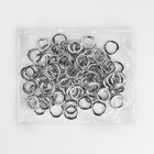 Кольцо-карабин плоский, d=20/28 мм, толщина - 4 мм, цвет серебряный - Фото 5