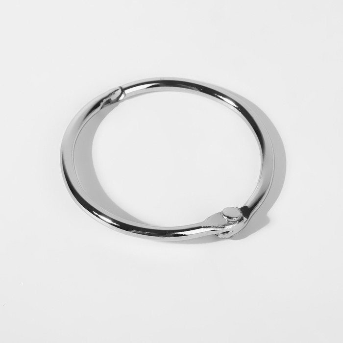 Кольцо для карниза, разъёмное, d = 28/33 мм, цвет серебряный - фото 1909288140