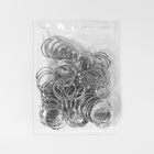 Кольцо для карниза, разъёмное, d=35/38 мм, цвет серебряный - Фото 4