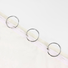 Кольцо для карниза, разъёмное, d=50/56 мм, цвет серебряный - Фото 3