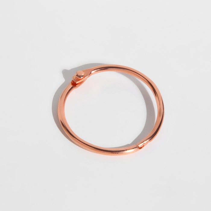 Кольцо для карниза, разъёмное, d = 28/33 мм, 10 шт, цвет розовое золото - фото 1909288149