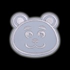 Светоотражающая термонаклейка «Мишка», 6,8 × 6,5 см, цвет серый - Фото 3