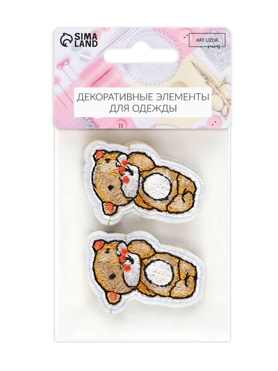 Наклейка на одежду «Медвежонок», с клеевой основой, 3.5×5.2 см, разноцветная