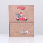 Пакет подарочный "Машина с подарками" 18 х 22,3 х 10 см 9911066