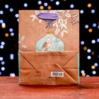 Пакет подарочный крафтовый "Сова" 18 х 22,3 х 10 см - Фото 2