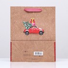 Пакет подарочный "Машина с подарками" 26 х 32 х 12 см - фото 22794521