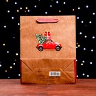 Пакет подарочный "Машина с подарками" 26 х 32 х 12 см - Фото 2