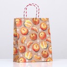 Пакет подарочный "Мандарины" 26 х 32 х 12 см - фото 22794544