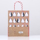 Пакет подарочный "Пингвины" 26 х 32 х 12 см - Фото 2