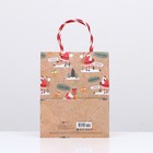 Пакет подарочный "Дед Мороз с подарками" 18 х 22,3 х 10 см - Фото 4