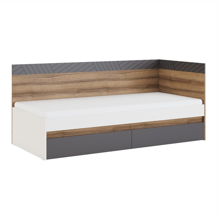 Кровать «Гринвич №1», 900×2000 мм, цвет авелано / белый / тёмно-серый - Фото 1